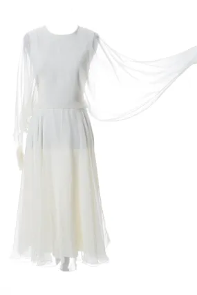 1970s John Bates Jean Varon Vintage Chiffon Dress