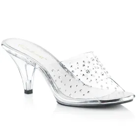 3" Heel Mule Sandal  with Rhinestones (BELLE-301RS)