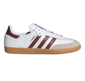 Adidas Men's Samba OG Shoes - Cloud White / Collegiate Burgundy / Gum