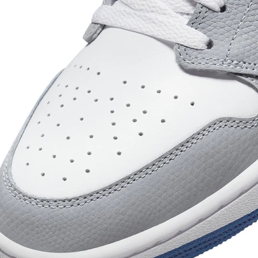 Air Jordan 1 Low GS SE White Dark Marina Blue