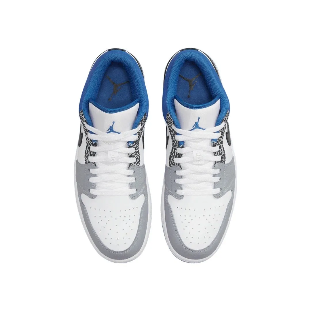 Air Jordan 1 Low GS SE White Dark Marina Blue