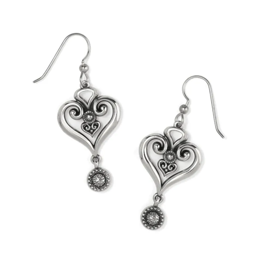 Alcazar Heart Glint French Wire Earrings