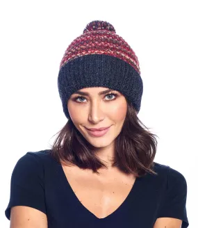 Alpaca Beanie Hat - Speckle - Ruby