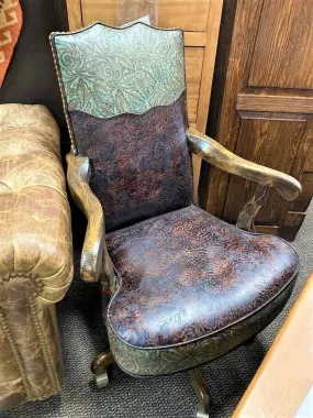 Autumn Turquoise Western Office Chair