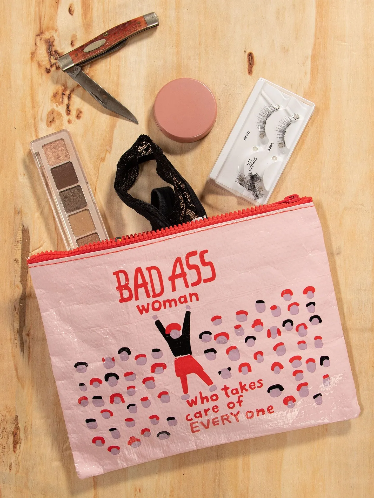 Bad Ass Woman Who Takes Care Of Everyone Zipper Pouch