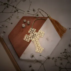 Brass Bookmark Cross