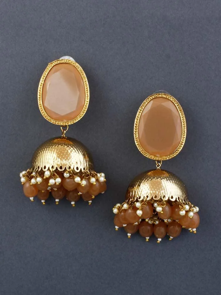 Brown Magna Shesha Jhumkis