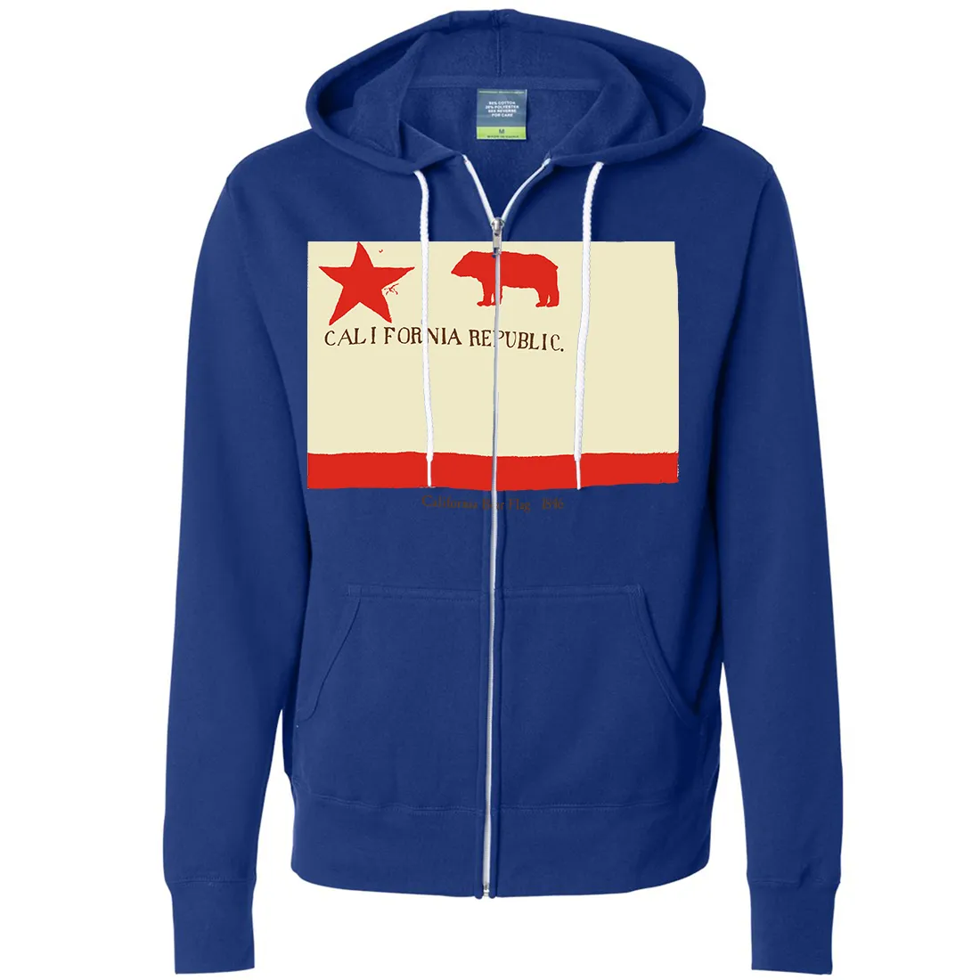 California Republic Bear Flag 1846 Zip-Up Hoodie