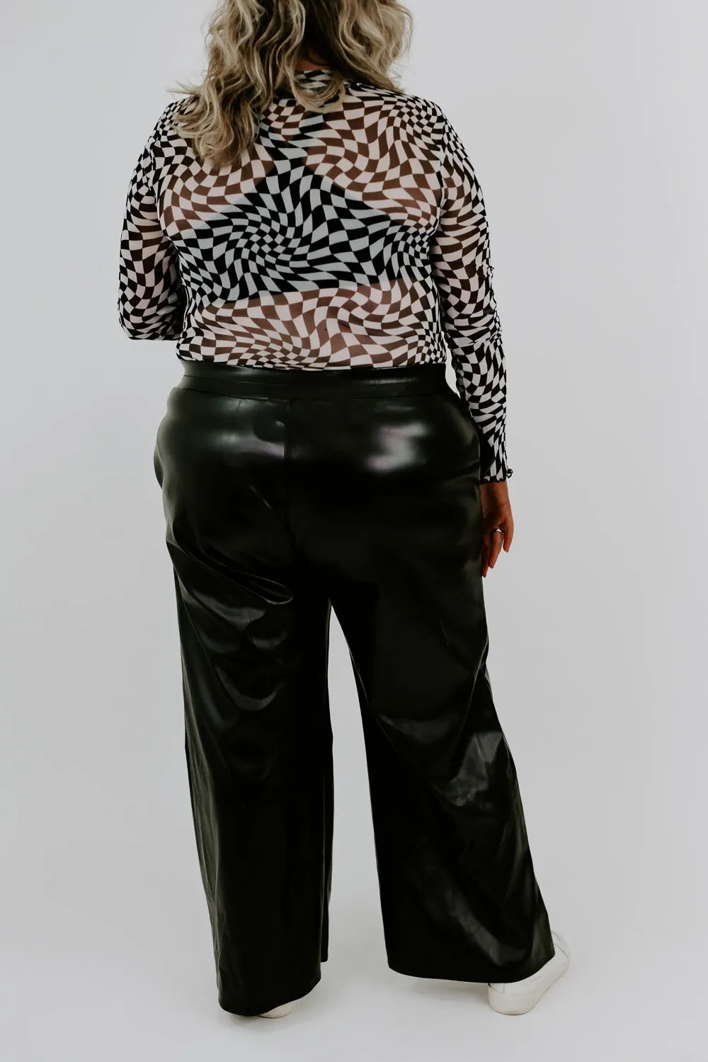 Chasing Pavement Faux Leather Pant, Black