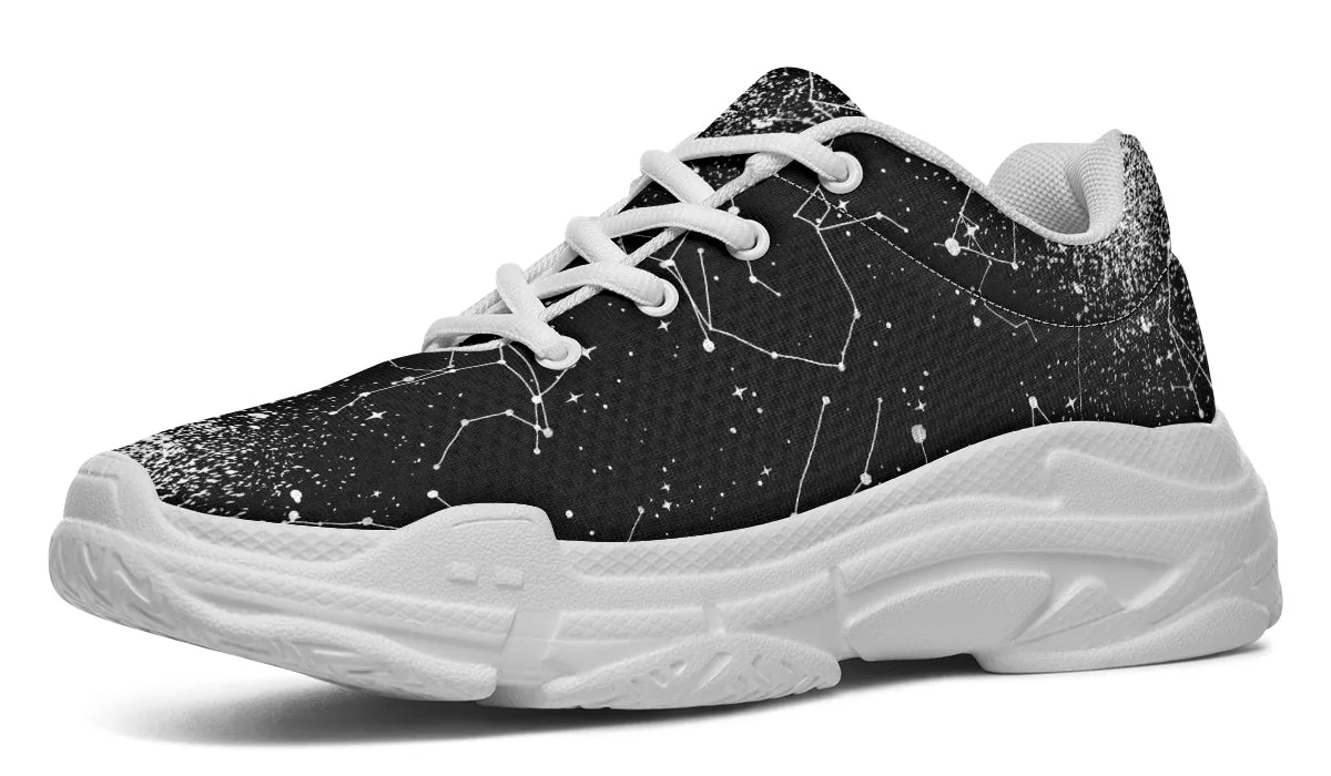 Constellation Chunky Sneakers - Light Breathable and Comfortable Sports Shoes with Platform Soles