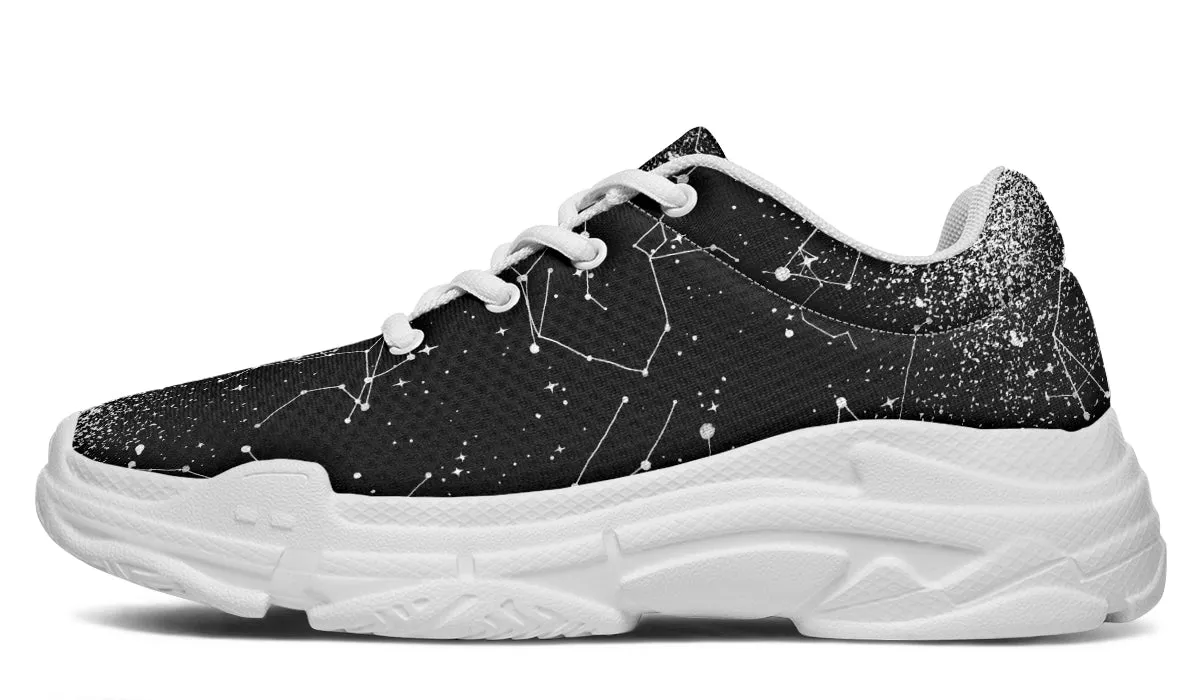 Constellation Chunky Sneakers - Light Breathable and Comfortable Sports Shoes with Platform Soles