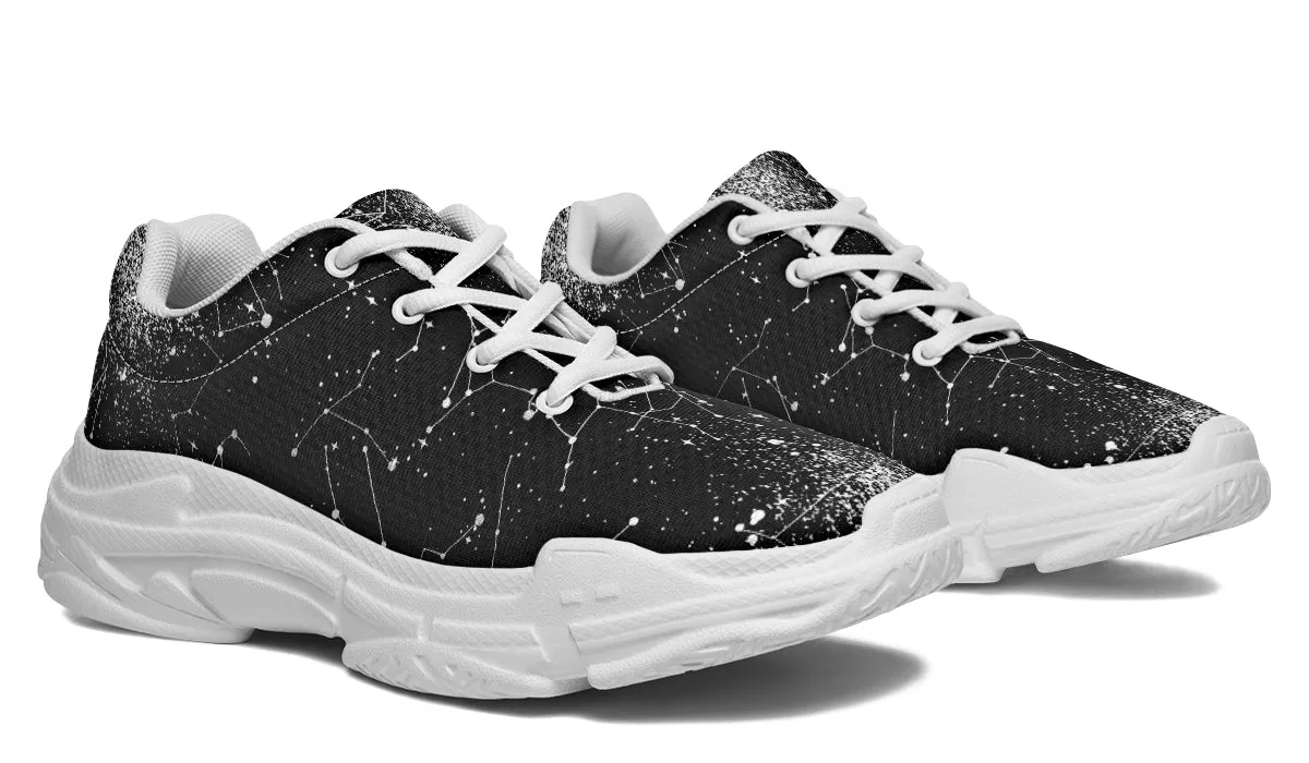 Constellation Chunky Sneakers - Light Breathable and Comfortable Sports Shoes with Platform Soles