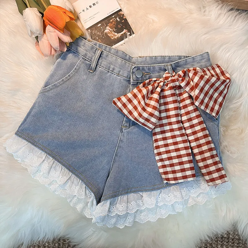 Cute bow jeans PL51344