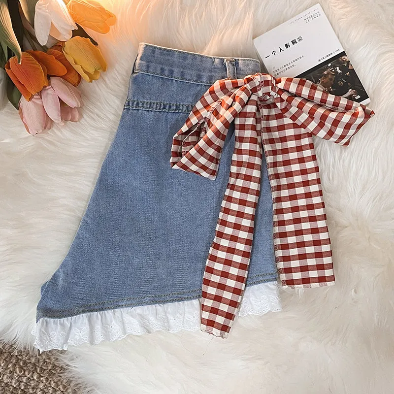 Cute bow jeans PL51344