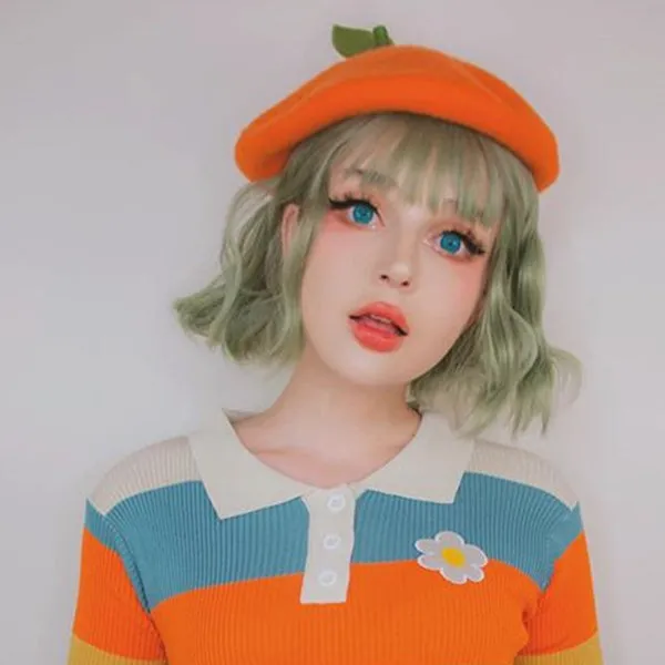 Cute candy-colored beret PL10188