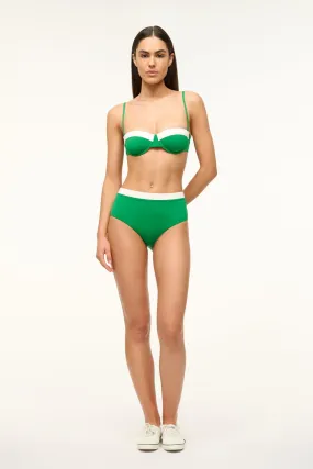 DEVON HIGH RISE BIKINI BOTTOM | VERT WHITE