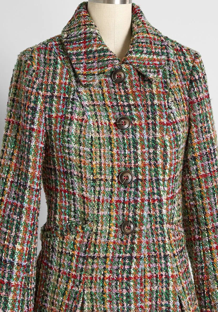 'Flare' For Colors Tweed Coat