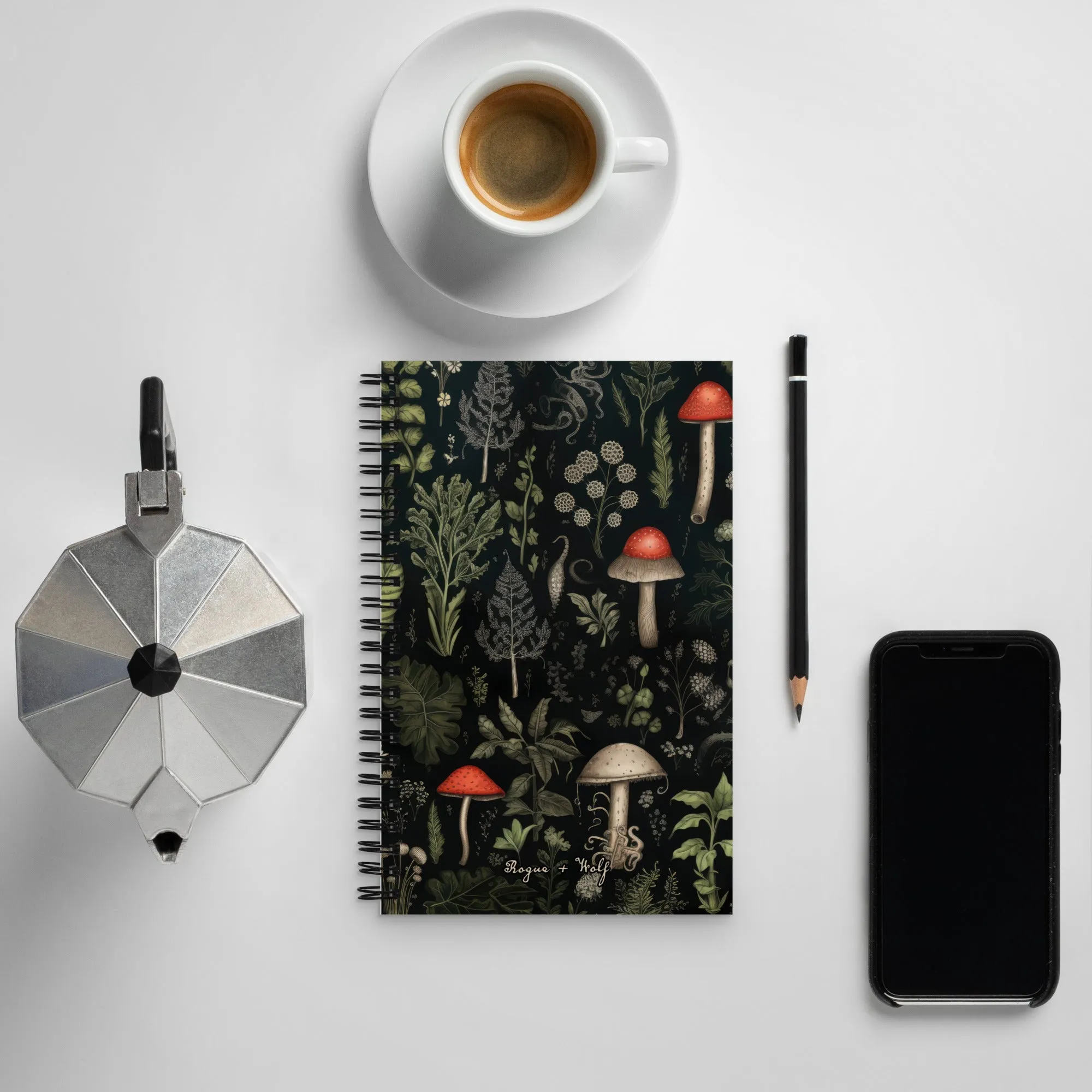 Foraging Spiral Notebook - Gothic Dark Academia Journal Uni & College Essentials - Gothic Stationery Journal for Home Office School