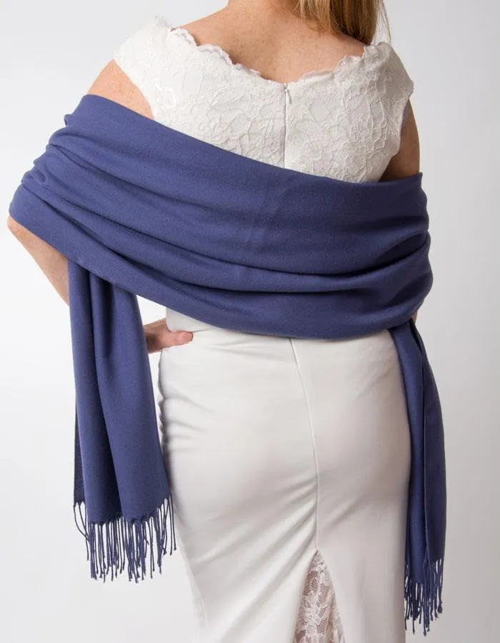 French Navy Wedding Pashmina