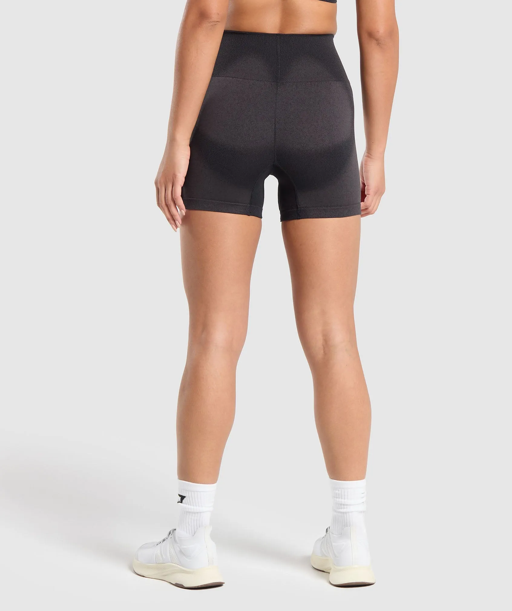 Gymshark Blur Seamless Shorts - Black/Asphalt Grey