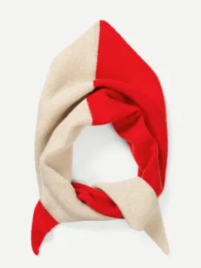 HALF HALF TRIANGLE NECKERCHIEF POPPY & OATMEAL