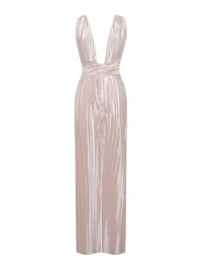 HELENA PLEATED SILK JUMPSUIT