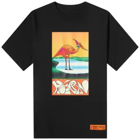 Heron Preston Heron Abstract Oversized T-Shirt Black Orange