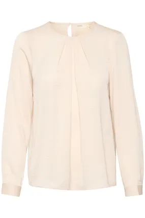 Inwear Dota Pleat Detail Blouse In Cream