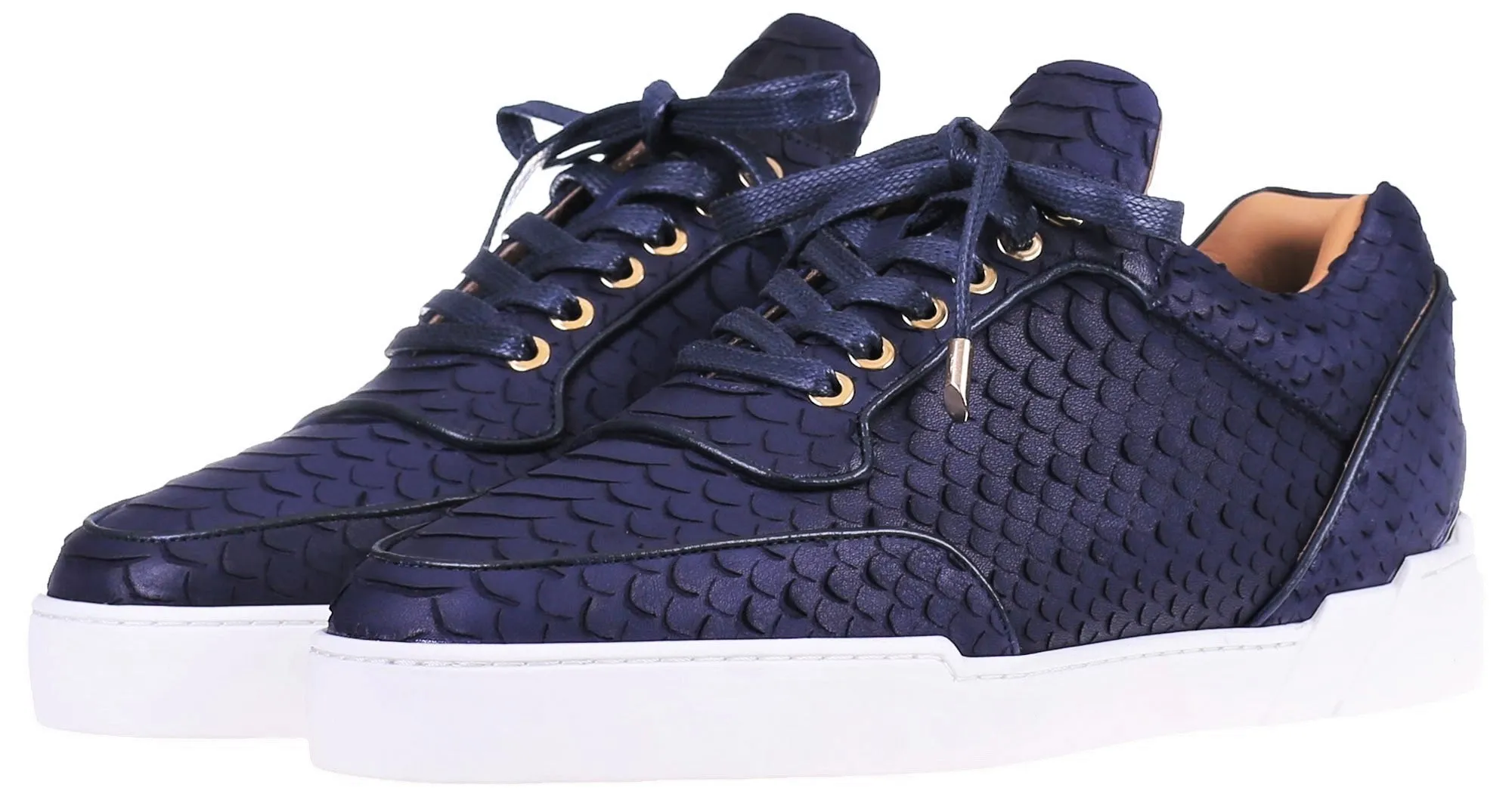 Low-Top MIDNIGHT BLUE PYTHON CUT