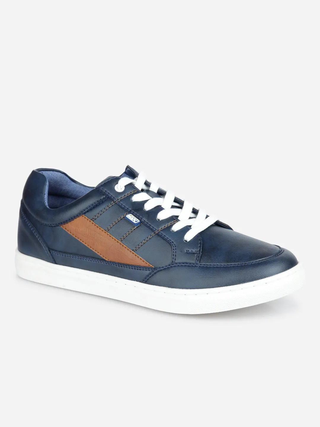 Men's Navy Lace Up Smart Casual Sneaker (IX1057)