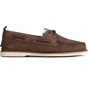 Men's Sperry X Herschel Authentic Original 2-Eye Boat Shoe Embossed Brown