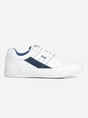 Men's White Lace Up Smart Casual Sneaker (IX1057)