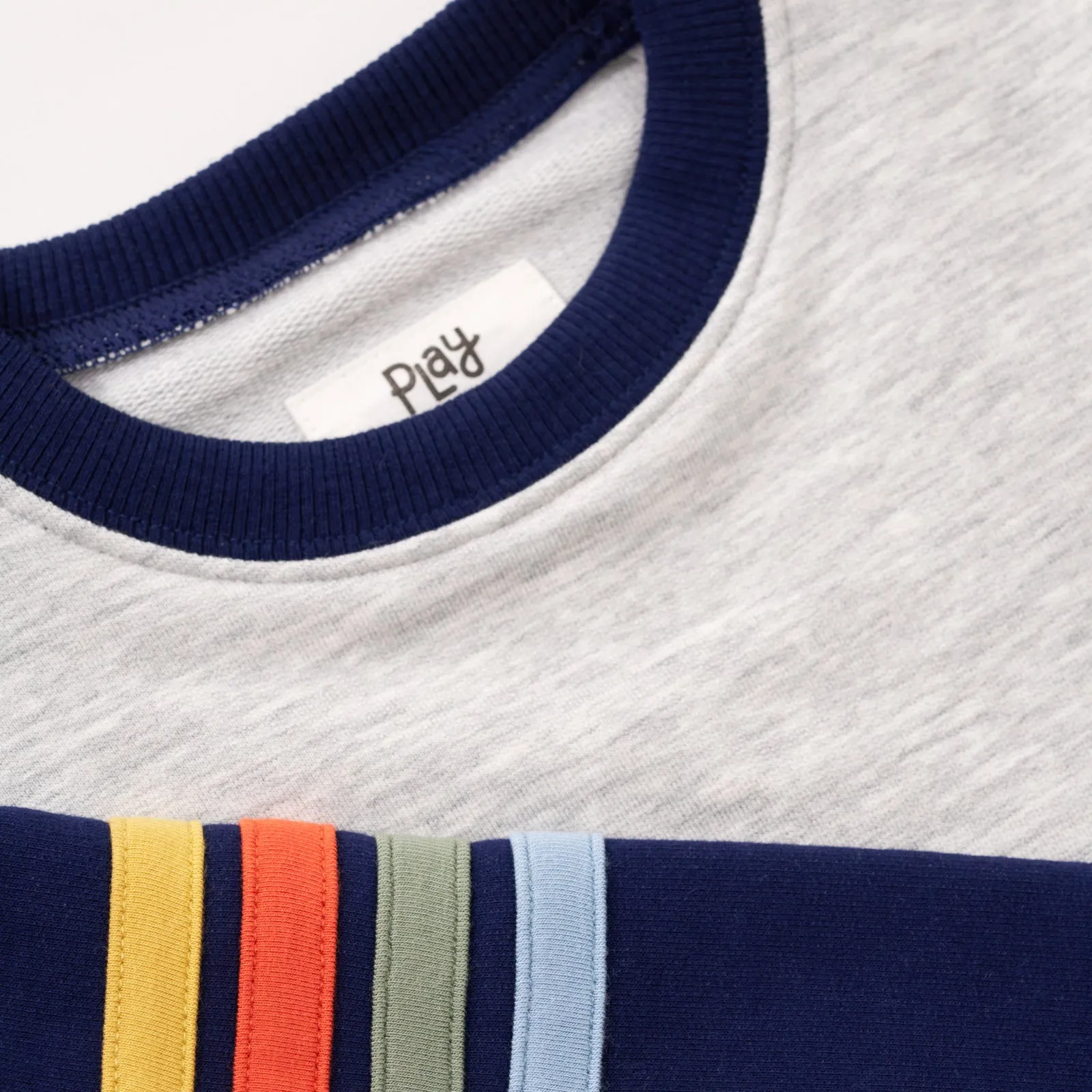 Multi Stripes Pocket Crewneck