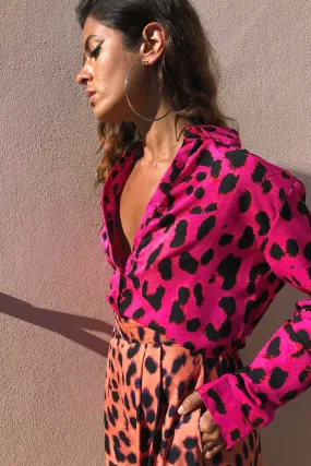 San Diego Shirt In Pink Leopard