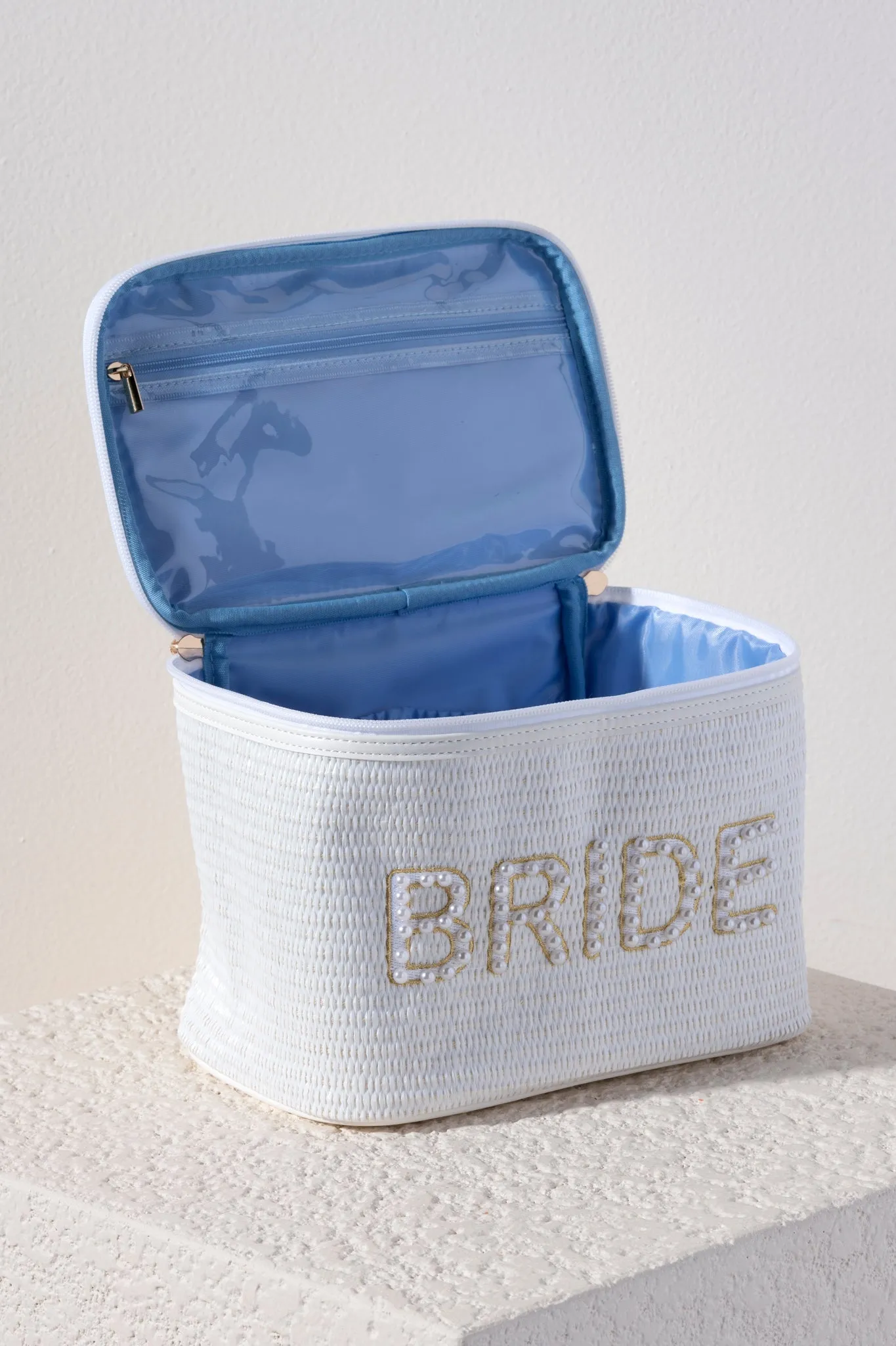 Shiraleah "Bride" Cosmetic Case, White