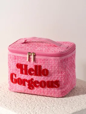 Shiraleah "Hello Gorgeous" Cosmetic Case, Pink