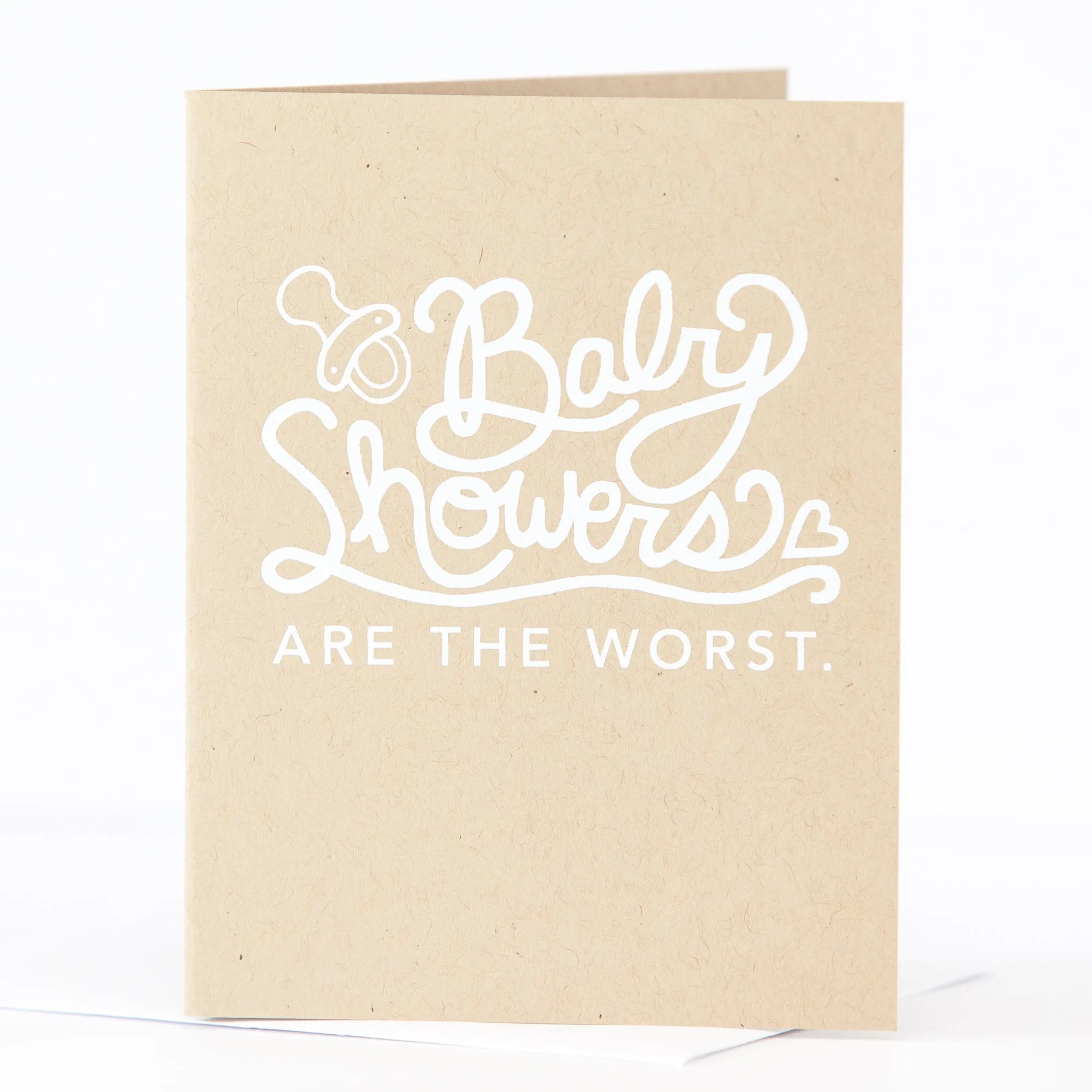 snarky baby shower card, funny baby shower card for friend, baby showers are the worst