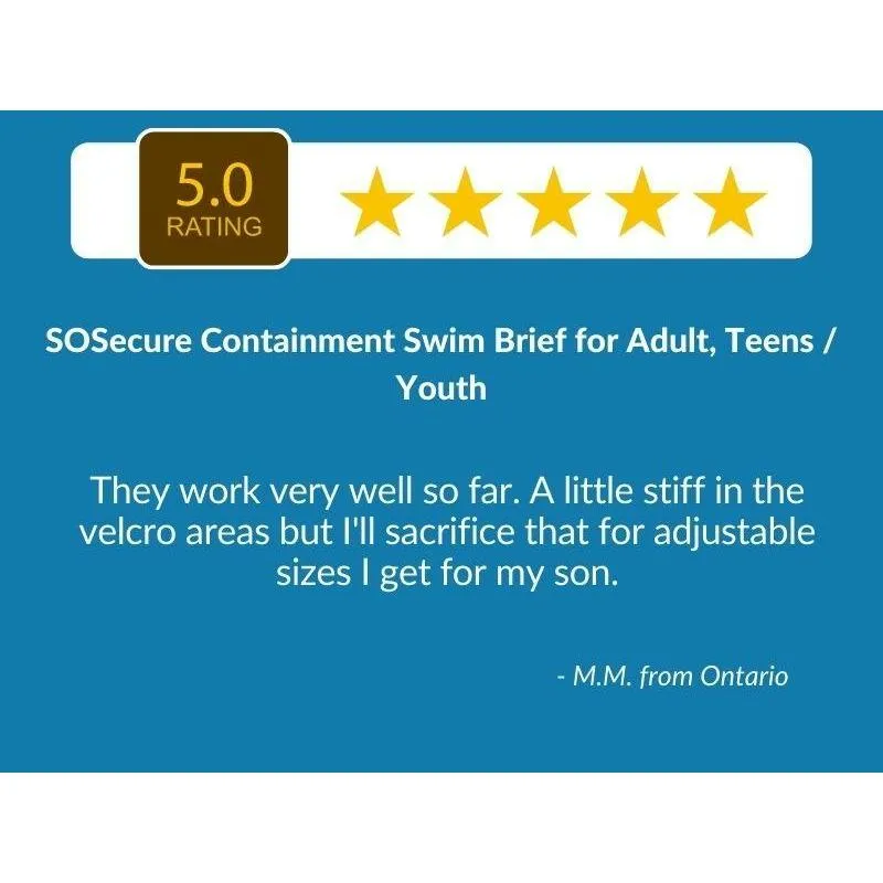 SOSecure Containment Swim Brief for Adult, Teens / Youth