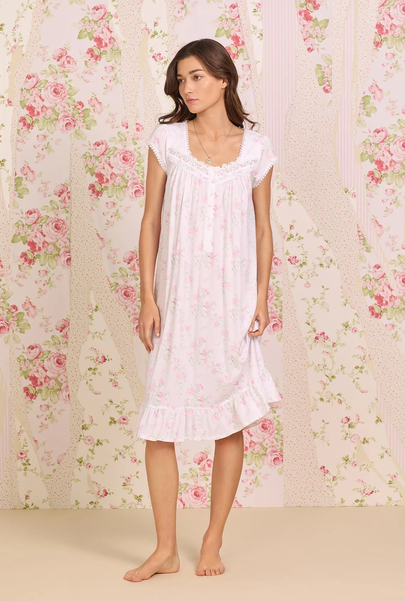 Whisper Floral Knit Waltz Nightgown