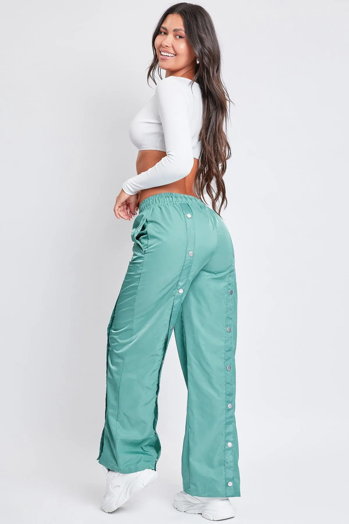 Women's Snap Wide Leg Utility Pants