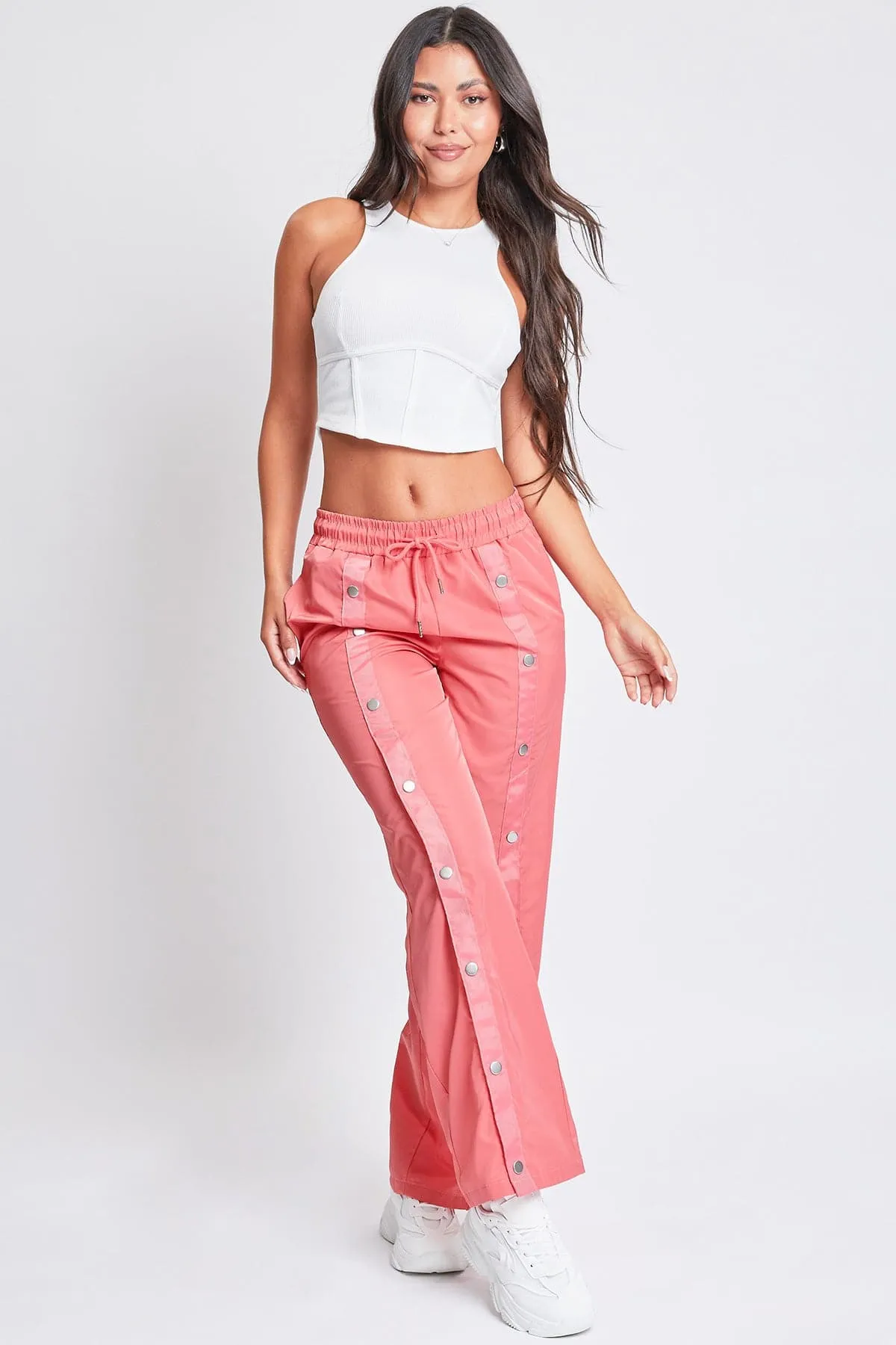 Women's Snap Wide Leg Utility Pants