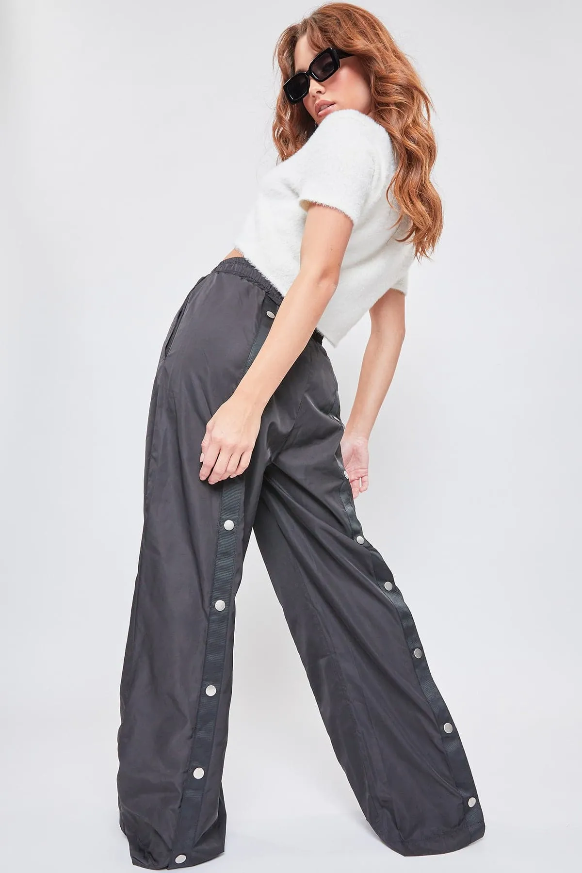 Women's Snap Wide Leg Utility Pants